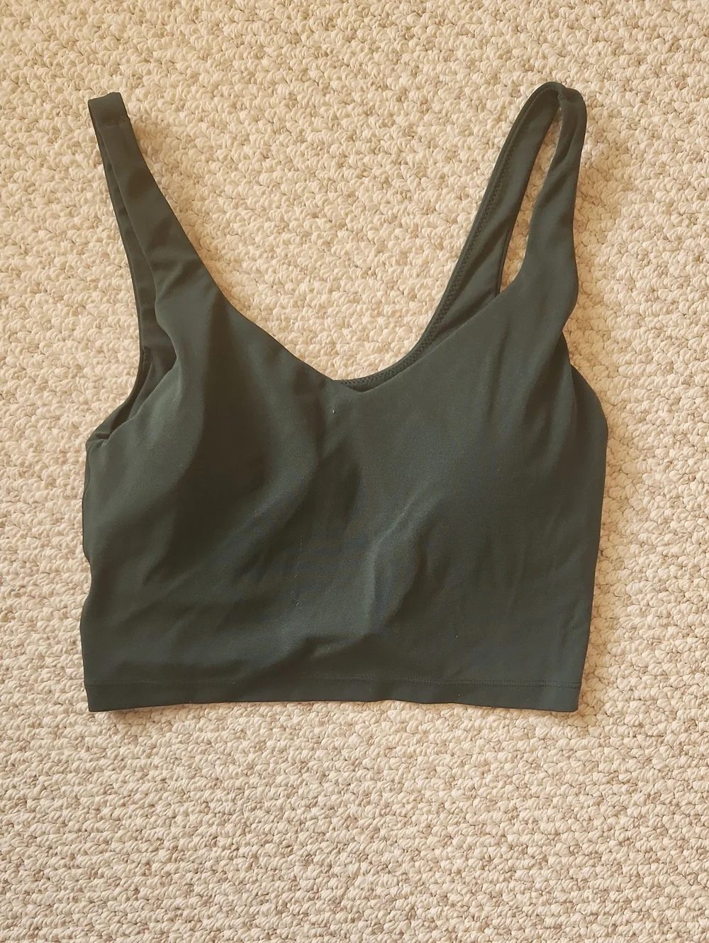 Off Line By aerie Dark Gree  V-Neck Longline Bralette